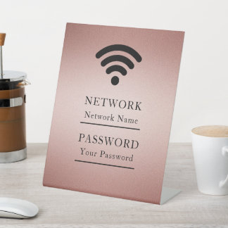 Signe De Table Réseau Wifi Professionnel Morden