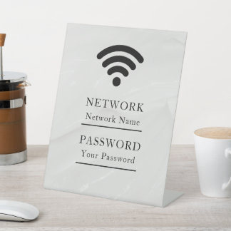 Signe De Table Réseau Wifi Professionnel Morden