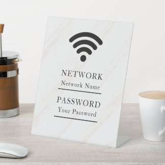 Signe De Table Réseau Wifi Professionnel Morden