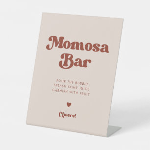 Signe De Table Retro élégant bar Peach Pink Momosa