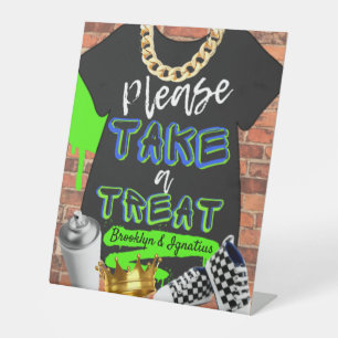 Signe De Table Retro Hip hop Urban Prenez un soin