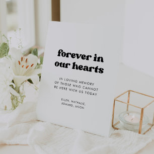 Signe De Table Rétro stylish Forever dans nos coeurs mariage