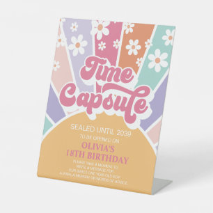 Signe De Table Retro Sunshine 1er Anniversaire Heure Capsule