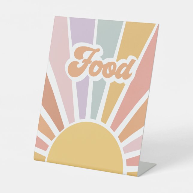 Signe De Table Retro Sunshine Baby shower Super (Recto)