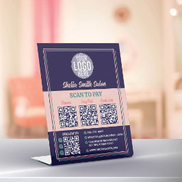 Signe De Table Retro Typographie Cool Entreprise sans cachets Bal