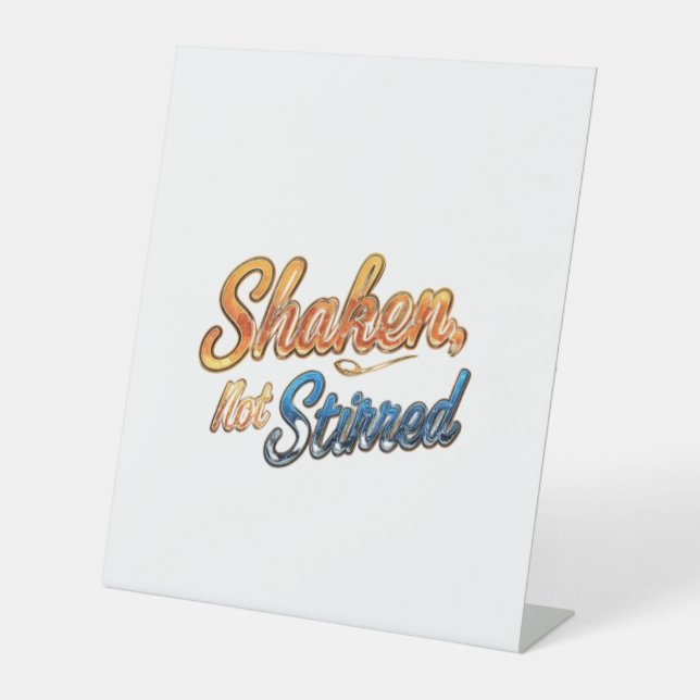 Signe De Table "Réveillé, Pas Fatigué." (Recto)