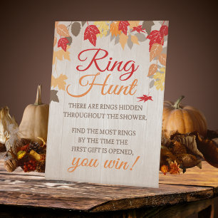 Signe De Table Ring Hunt Automne Fête des mariées Partie