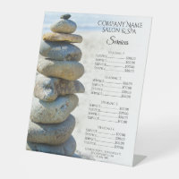 Rock Stack Cairn Spa Salon Services Menu