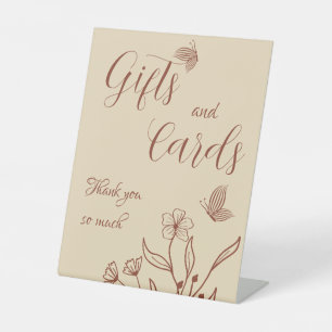 Signe De Table Romantique élégant mariage à fleurs en terre cuite