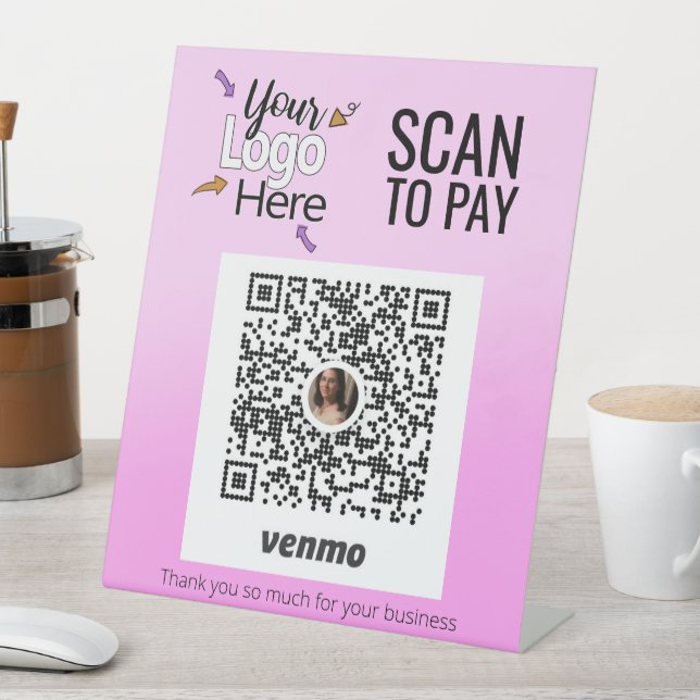 Signe De Table Rose Créer un Venmo personnalisé pour les entrepri (In SItu)