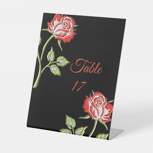 Signe De Table Rose de couleur simple (Recto)
