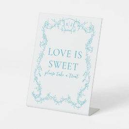 Signe De Table Rose Délicate Turquoise Mariage L'amour est doux
