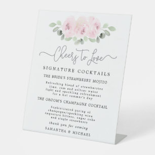 Signe De Table Rose Eucalyptus Cocktails Bar Mariage