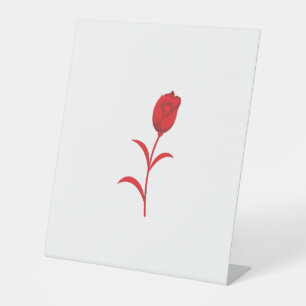 Signe De Table Rose Madder, Rouge lave, design floral