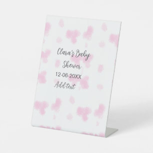Signe De Table Rose mignon baby shower aquarelle moderne dat