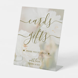 Signe De Table Roses blanches fanées Cartes élégantes et cadeaux