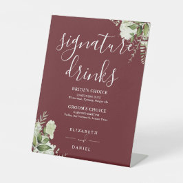Signe De Table Rosewood Pink Floral Wedding Signature Drinks