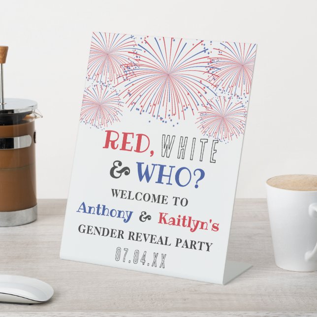 Signe De Table Rouge, Blanc & Qui ? 4 juillet Parti de la révélat (In SItu)