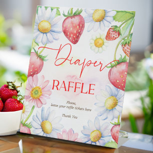 Signe De Table Rupture de baby shower de fraise douce Berry