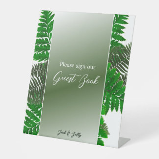 Signe De Table Rustic Botanical Fern Wedding