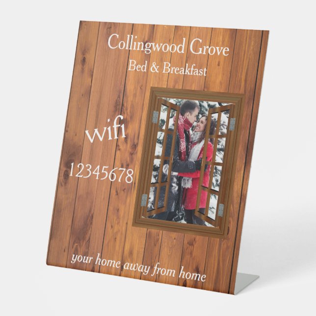 Signe De Table Rustic Chambres d'hôtes 🌿 Wifi Info (Recto)