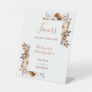 Signe De Table Rustic Fall Terracotta Floral Wedding Faveurs