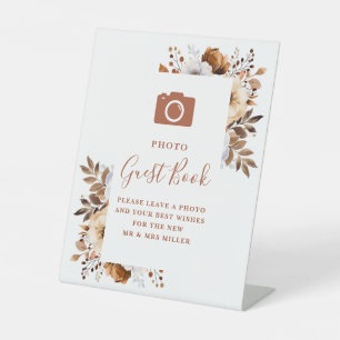 Signe De Table Rustic Fall Terracotta Photo Mariage du livre d'in