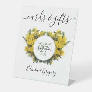 Signe De Table Rustic Wattle Acacia Cartes de Mariage & Cadeaux