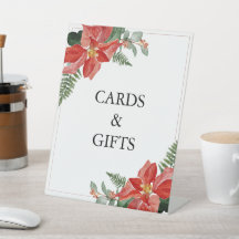 Rustic Winter Poinsettia Red Christmas Wedding