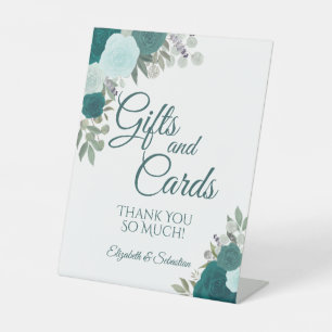 Signe De Table Rustique Turquoise Boho Chic Floral Cadeaux & Cart