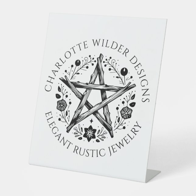 Signe De Table Rustique Wiccan Pagan Jewelry Designer (Recto)