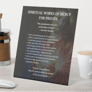 Signe De Table Sacré Coeur de Jésus OEuvres spirituelles pour prê