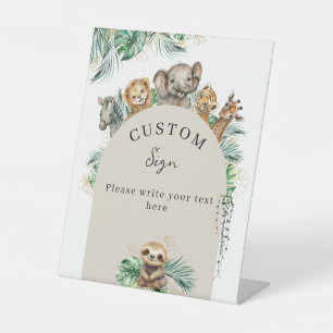 Signe De Table Safari Animal Jungle Baby shower moderne Custom