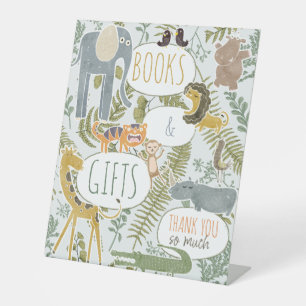 Signe De Table Safari sauvage Jungle Animaux Baby shower botaniqu