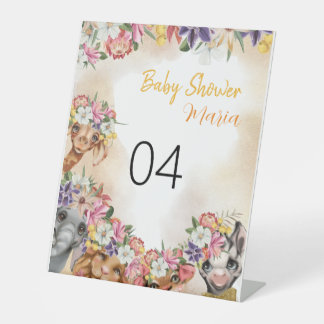 Signe De Table Safari wildone baby shower or