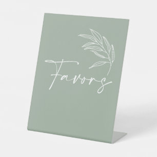 Signe De Table Sage Green Baby shower moderne Faveurs