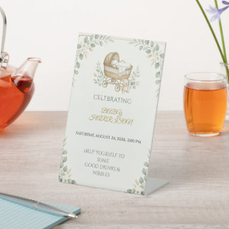 Signe De Table Sage Green Berceau Baby Shower