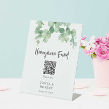 Sage Green Eucalyptus Honeymoon Fund QR Code