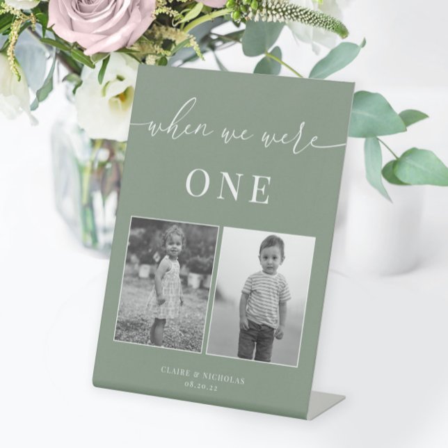 Signe De Table Sage Green Moderne Élégant Mariage Age Numéro de t (Créateur téléchargé)