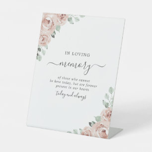 Signe De Table Sage Greenery Floral Dusty Rose Mariage de mémoire