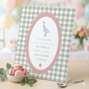 Signe De Table Sage Vert Silly Little Goose Baby Shower Bienvenue