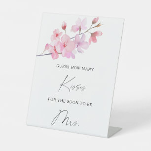 Signe De Table Sakura - Combien de baisers jeu de baby shower