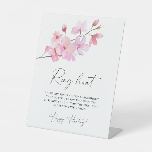 Signe De Table Sakura - Ring chasse nuptiale jeu de douche (Recto)