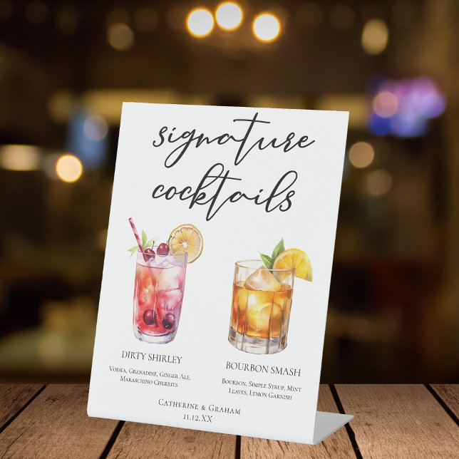 Signe De Table Sale Shirley Bourbon Smash Signature Cocktails (Créateur téléchargé)