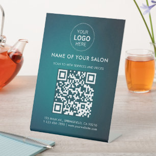 Signe De Table Salon Business QR Code et logo