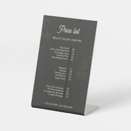 Signe De Table Salon de beauté minimaliste beige Tarifs