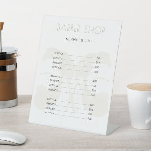 Signe De Table Salon d'homme moderne menu simple et élégant