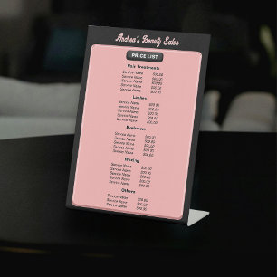 Signe De Table Salon professionnel minimaliste moderne rose pâle
