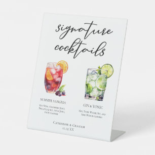 Signe De Table Sangria Gin & Tonic Signature Cocktails Menu