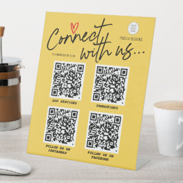 Signe De Table Scannable médias sociaux QR code Moderne tendance
